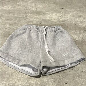 Nike Fleece Women's Athletic Light Gray Shorts Size S